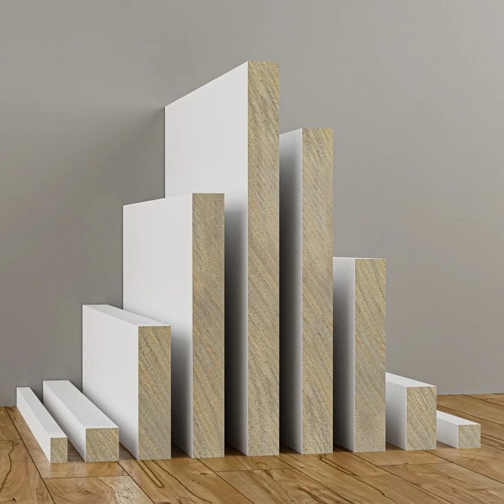 Disinn tal-Baseboard tal-Mouldings tat-Trimjim tal-MDF Miksijin Abjad Kost-effettiv Bi Kwalità Tajba